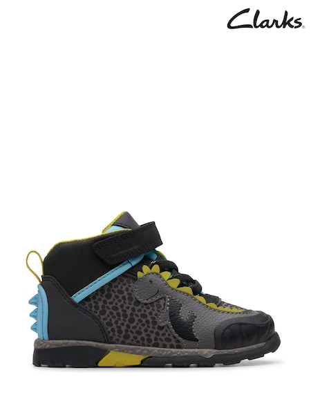 Clarks Grey Steggy2 Tri Toddler Boots (H96843) | £46
