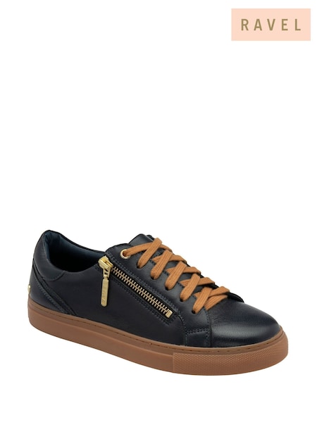 Ravel Blue Leather Trainers (H96882) | £65