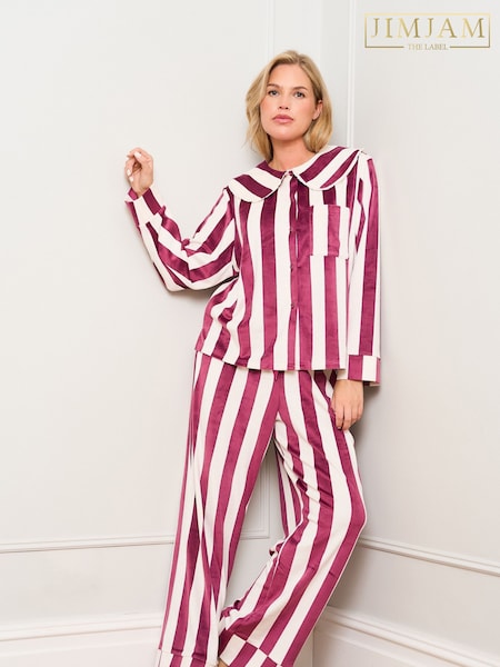 Jim Jam the Label Purple Stripe Pyjamas (H96926) | £40