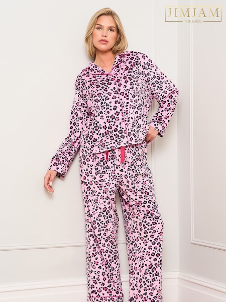 Jim Jam the Label Pink Animal Print Pyjamas (H96930) | £38