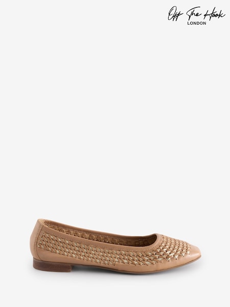 Off The Hook Black Kenton Leather Ballet Pumps Ballerinas (H96959) | £40
