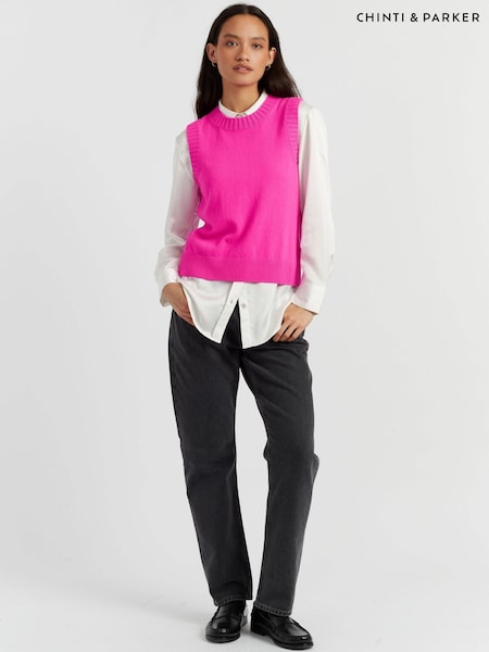 Chinti & Parker Wool Cashmere Round Neck Knitted Tank (H96976) | £80