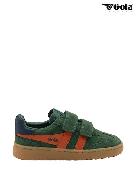 Gola Green Kids Viper Strap Suede Trainers (H96986) | £55