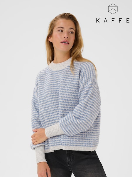 Kaffe Blue KAellery Striped Pullover Jumper (H97105) | £50