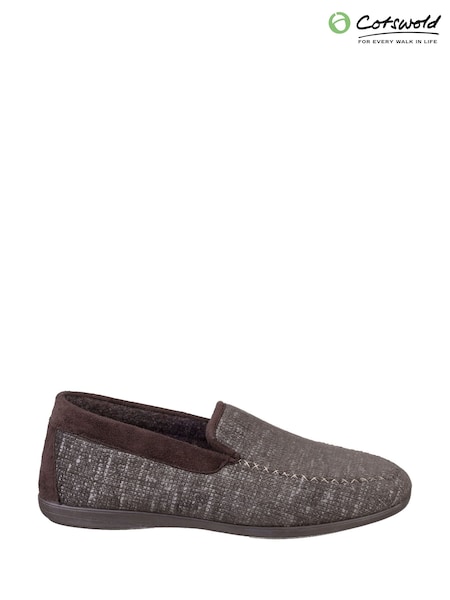 Cotswolds Stanley Loafer Brown Slippers (H97355) | £40