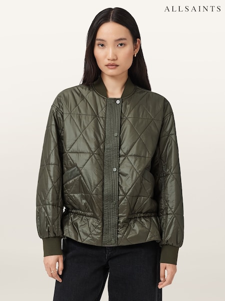 AllSaints Green Alii Bomber Jacket (H97399) | £239