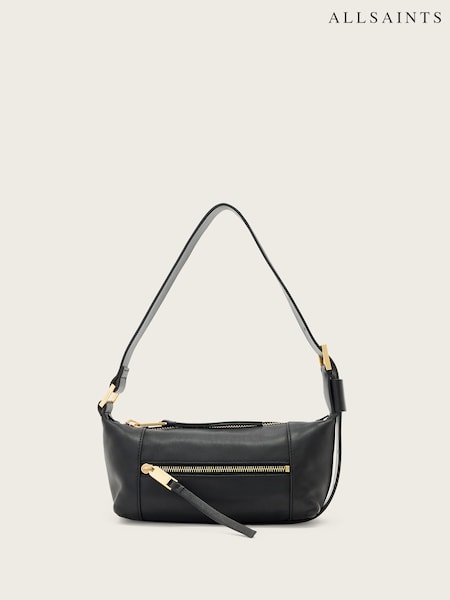 AllSaints Black Vega Mini Shoulder Bag (H97409) | £179