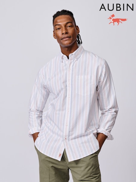 Aubin Aldridge Oxford Button Down White Shirt (H97458) | £79