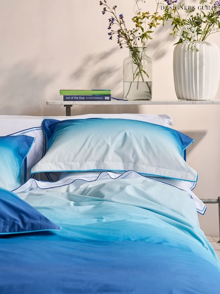 Designers Guild Set of 2 Cobalt Blue Savoie 200 Thread Count Pillowcases (H97495) | £30