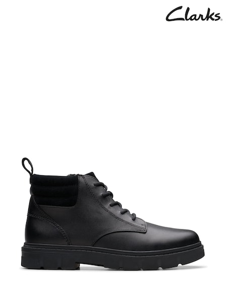Clarks Black Lorcam Trail Older Boots (H97498) | £52 - £54