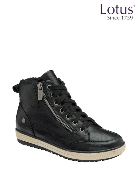 Lotus Black Casual Ankle Boots (H97520) | £50