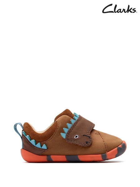 Clarks Brown Pre Walker Stomp Toddler Shoes (H97521) | £30