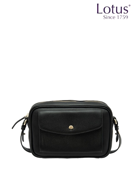 Lotus Black Leather Handbag (H97545) | £55