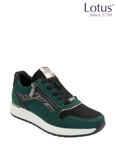 Lotus Green Casual Zip Up Trainers (H97559) | £50