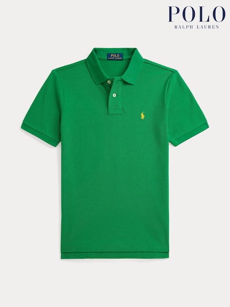 Polo Ralph Lauren Green Pique Polo Shirt (H97623) | £65 - £80