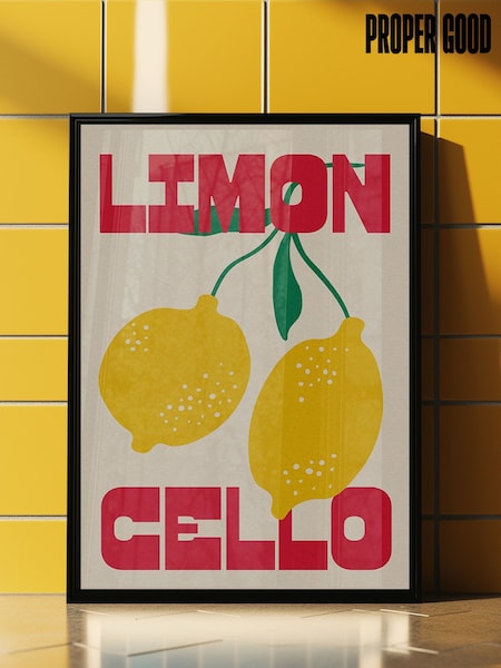 We Are Proper Good Yellow Limoncello Art Print (H97637) | £53 - £125