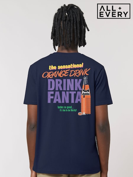 All + Every Blue Fanta The Sensational Orange Drink Back Print Mens T-Shirt (H97728) | £25