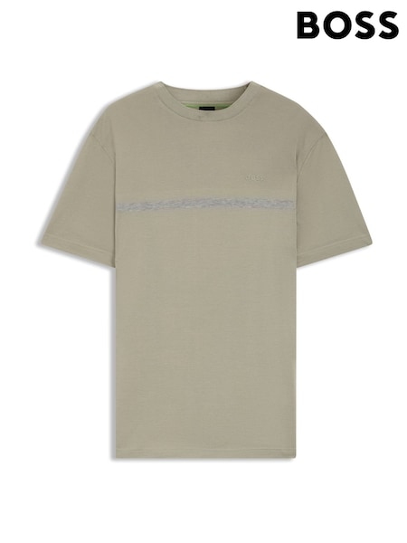 BOSS Cream Logo Regular-Fit Active T-Shirt (H97841) | £99