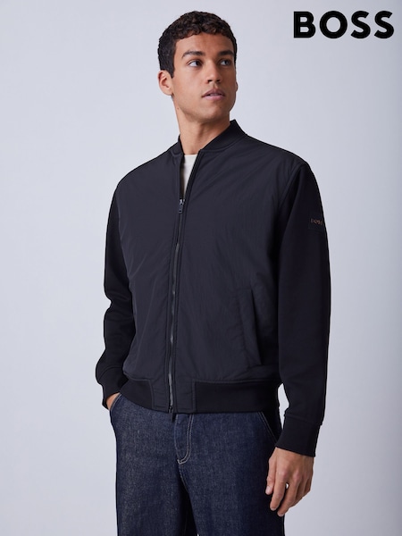 BOSS Black Zip Through Logo Jacket (H97843) | £229