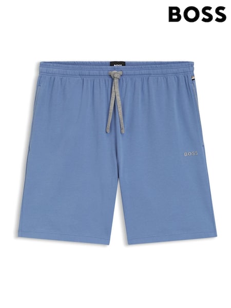BOSS Blue Regular-Fit Logo Stretch Shorts (H97854) | £39