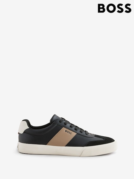 BOSS Grey Aiden Logo Trainers (H97861) | £169