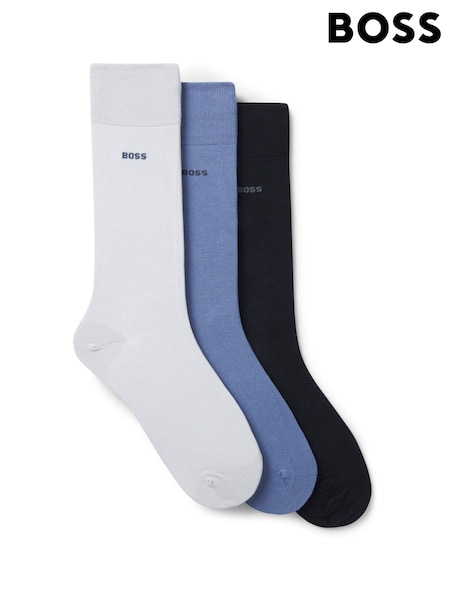 BOSS Blue Logo Socks 3 Pack (H97868) | £20