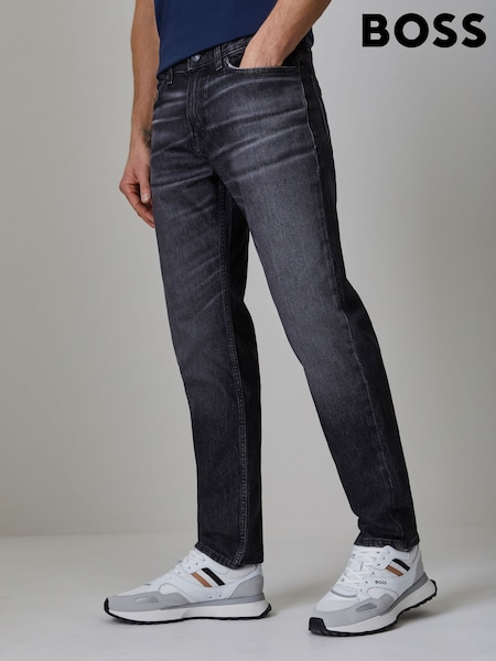 BOSS Grey Re.Maine Regular-Fit Stretch Denim Jeans (H97911) | £139