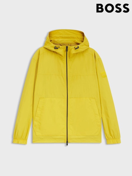 BOSS Yellow Orip Logo Regular-Fit Hooded Jacket (H97927) | £269