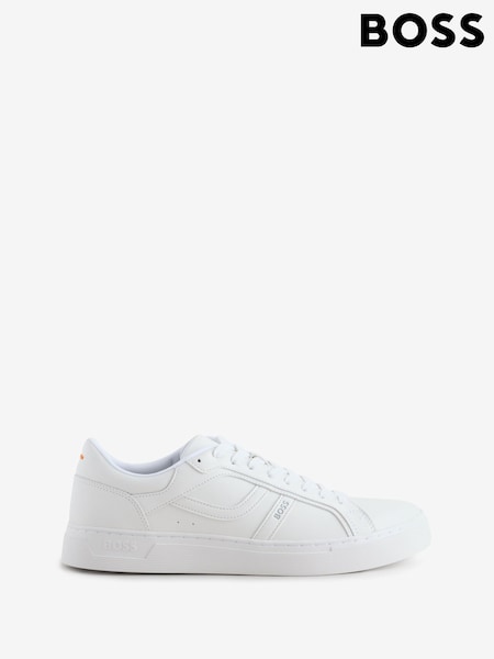 BOSS White Rhys Logo Trainers (H97938) | £129