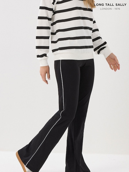 Long Tall Sally Black Side Stripe Flare Leggings (H98223) | £23