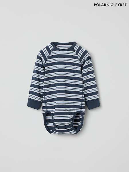 Polarn O. Pyret Blue Striped Babygrow Bodies (H98301) | £18