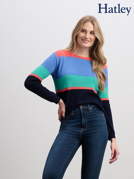 Hatley Devon Jumper - Bright Colorblock Stripes (H98407) | £75