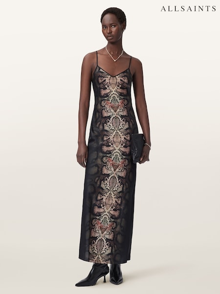 AllSaints Black Bryony Maxi Dress (H98471) | £129