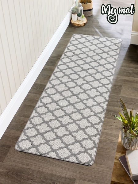 My Mat Silver Moroccan Tile Runner (H98563) | £39 - £53