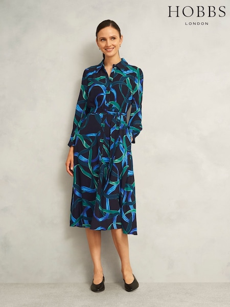 Hobbs Blue Petite Alis Dress (H98682) | £149