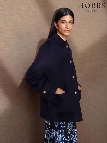 Hobbs Blue Erin Coat (H98721) | £249
