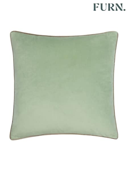 Furn Eucalyptus Natural Meridian Velvet Cushion (H99153) | £22