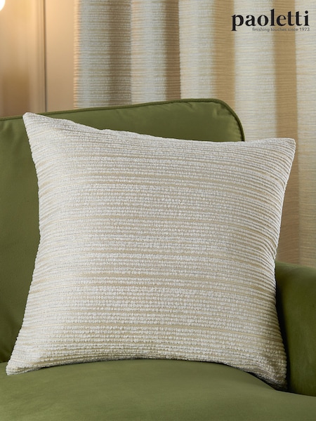 Paoletti Ivory Gold Jupiter Jaquard Cushion (H99158) | £19