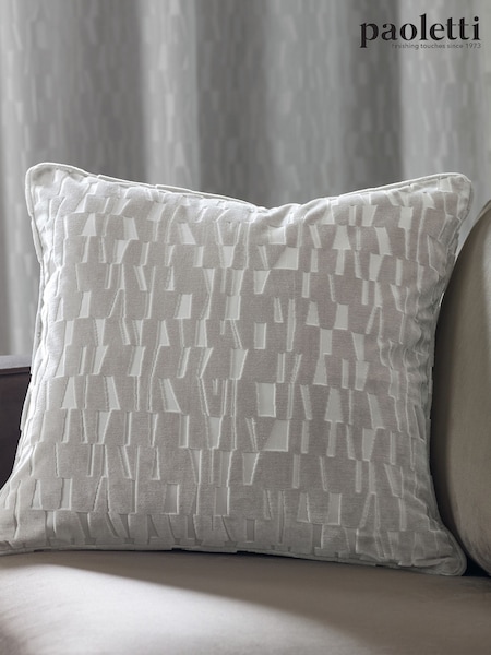Paoletti Silver Manhattan Velvet Cushion (H99161) | £24