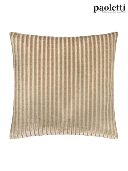 Paoletti Mink Savoy Stripe Velvet Cushion (H99167) | £20