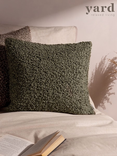 Yard Khaki Cabu Chunky Boucle Cushion (H99174) | £28