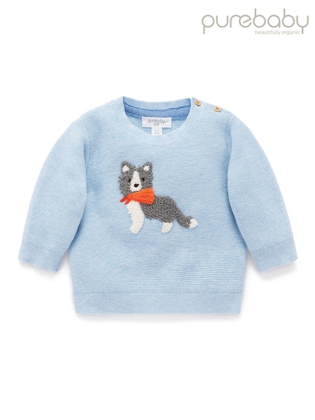 Purebaby Blue On The Farm Jumper (H99246) | £35