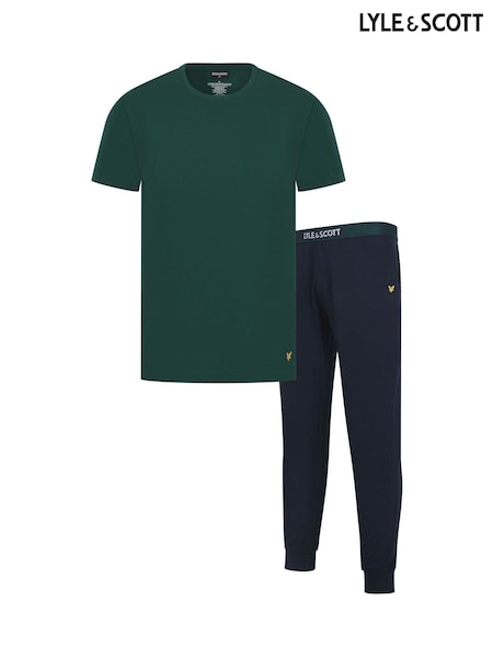 Lyle & Scott Green Cash Loungewear Set (H99259) | £47