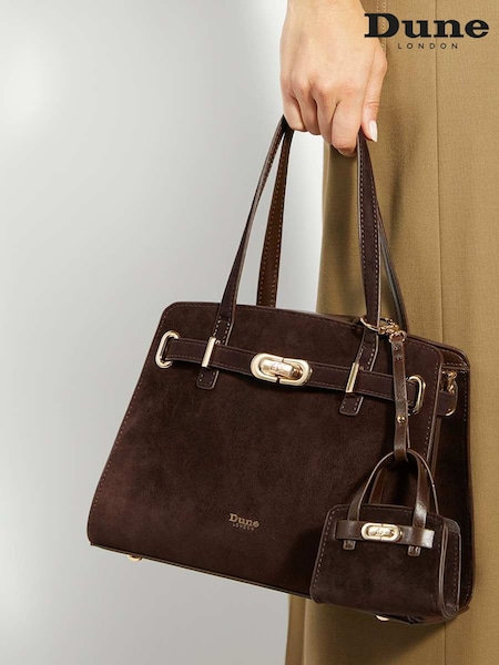 Dune London Brown Micro Define Xs Charm Bag (H99272) | £49