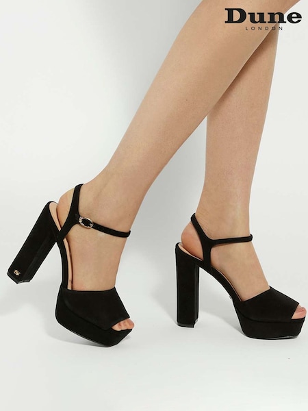 Dune London Black Mayci Ultra Platform Sandals (H99302) | £109