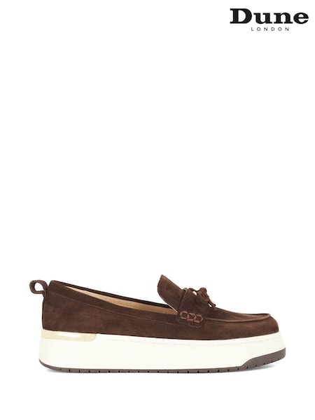 Dune London Brown Glide Sport Sole Loafers (H99351) | £99