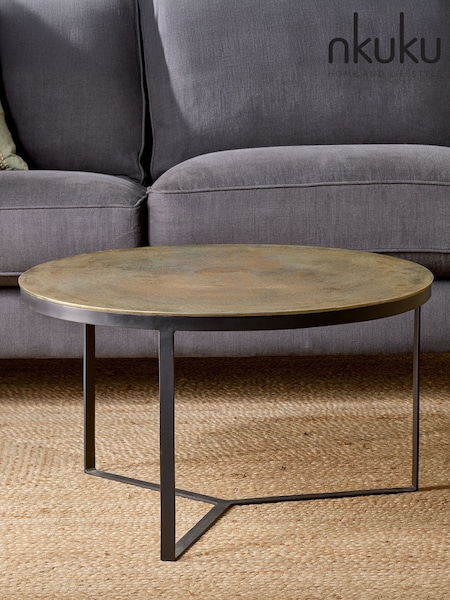 Nkuku Brass Maba Coffee Table (H99531) | £375