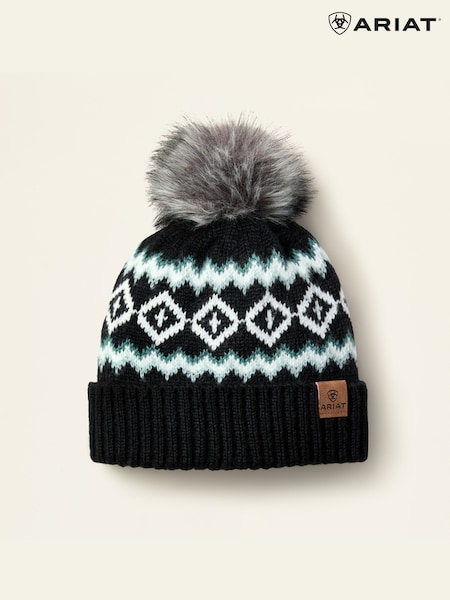 Ariat Black Women's Bristol Beanie Hat (H99714) | £20