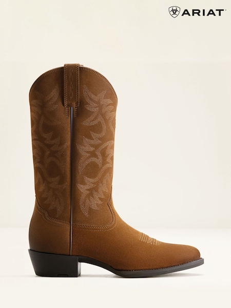 Mens Heritage Western R Toe Brown Boots (H99715) | £175