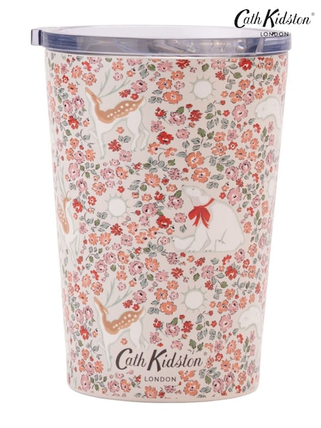 Cath Kidston Neutral Animal Ditsy Stainless Steel Travel Mug (H99847) | £16
